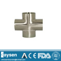 ISO/IDF Sanitary welded cross pipe fittings
